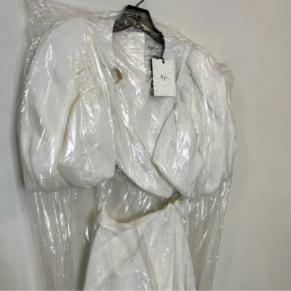 Aje Vanades Cut Out Ring white Midi Dress size US 2 NEW! New with tags! - Picture 5 of 9